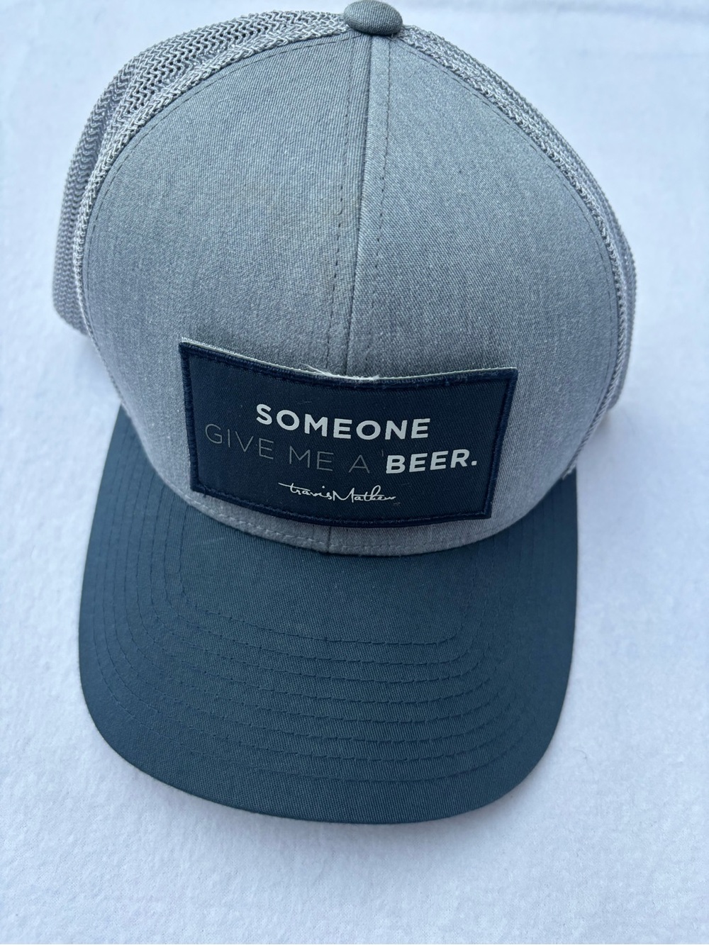 Travis Mathew Gray Mesh Trucker Cap